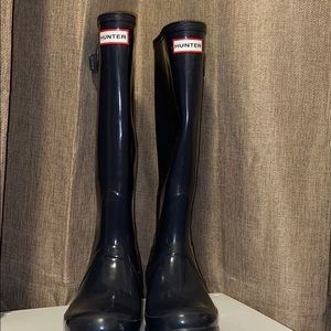 Navy Hunter Boots